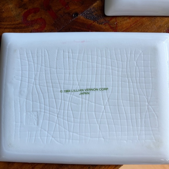 Vintage 1984 Lillian Vernon Floral Ceramic Trays - Picture 6 of 6